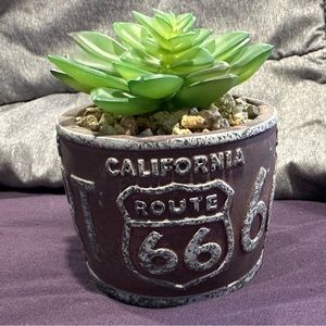 New 4 x 5 Artificial Succulent in Rt 66 pot